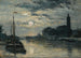 Kanalen Le Canal de l'Ourcq, L'Église Saint-Christophe set fra Quai de la Marne, Måneskins Effekt - Stanislas Lépine — visning af kunstværket