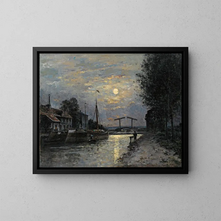 Stanislas Lpine - Le Canal Saint Denis Effet De Lune.webp