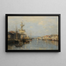 Le port de Rouen - Stanislas Lépine — indrammet kunstværk på væggen