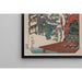 Reproduktion af maleriet Station d'Odawara; Minamoto Yoritomo besøger Ito Nyudos datter - Utagawa Kuniyoshi