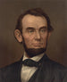 Portrait i profil af Abraham Lincoln med skæg - Strobridge Co Lith — visning af kunstværket