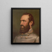 Portræt i profil af Stonewall Jackson iført militært uniform - Strobridge Co Lith — indrammet kunstværk på væggen