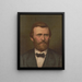 Portræt i profil af Ulysses S. Grant iført jakkesæt - Strobridge Co Lith — indrammet kunstværk på væggen