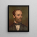 Portrait i profil af William T. Sherman - Strobridge Co Lith — indrammet kunstværk på væggen