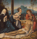 La Lamentation du Christ au pied de la croix avec un donateur - Atelier de Bernard van Orley — visning af kunstværket