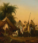 Cavaliers og arabiske ledere, der lytter til en musiker - Émile Jean-Horace Vernet Værksted — visning af kunstværket