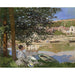 Reproduktion af maleriet på bredden af Seinen, Bennecourt - Claude Monet