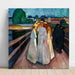 Reproduktion af maleriet Sur le pont - Edvard Munch