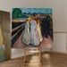 Reproduktion af maleriet Sur le pont - Edvard Munch