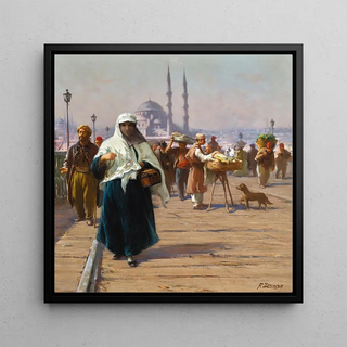 Sur le pont de Galata, Constantinople - Fausto Zonaro