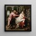 Suzanne og de gamle mænd - Peter Paul Rubens — indrammet kunstværk på væggen