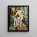 Nu draperet - Suzanne Valadon — indrammet kunstværk på væggen