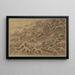 Montagnes et ravin - Suzuki Fuyō — indrammet kunstværk på væggen