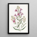Penstemon à feuilles variées - Sydenham Edwards — indrammet kunstværk på væggen