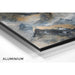 Abstrakt Maleri – Mineral Elevation | Plakat Vægkunst Stilisere Bjerg i Neutrale Toner og Guld Detaljer