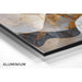 Abstrakt Maleri – Mineralfusion | Plakat Vægkunst Elegant med Gulddetaljer og Materialeeffekt