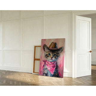 Tableau Chat Cow-boy - Style Pop et Décontracté