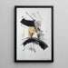 Maleri Design – Energisk Abstraktion | Plakat Dynamisk Sort, Hvid og Beige