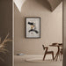 Maleri Design – Energisk Abstraktion | Plakat Dynamisk Sort, Hvid og Beige