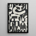 Maleri Design – Abstrakte Kurver | Plakat i sort og hvid geometrisk moderne