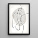 Maleri Design Sort-Hvid – Kvindelig Essens | Poster Abstrakt Minimalist Elegant