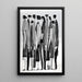 Plakat Design Sort og Hvid – Stilhedens Mængde | Minimalistisk plakat med menneskelige silhuetter
