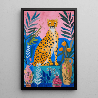 Tableau Guépard - Élégance et Couleurs Vives