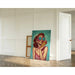 Maleri Pop Art – Sommerdage | Plakat Vintage Farvet Kvinde med Is