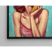 Maleri Pop Art – Sommerdage | Plakat Vintage Farvet Kvinde med Is