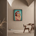 Maleri Pop Art – Sommerdage | Plakat Vintage Farvet Kvinde med Is