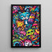 Maleri Pop Art – Jungle Féline | Plakat Farverig Katte Fantasifulde