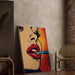 Maleri Pop Art – Rouge à Lèvres | Plakat Glamour Farverig Stil Lichtenstein