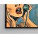 Maleri Pop Art – Surprise au Téléphone | Plakat Vintage Retro Style BD