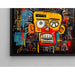 Plakat Street Art – Maske Gul | Poster Stiliseret Hoved i Lyse Farver