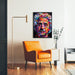 Maleri Street Art – Moderne Mosaik af Einstein | Plakat Portrait Typografisk Farvet