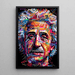 Maleri Street Art – Moderne Mosaik af Einstein | Plakat Portrait Typografisk Farvet