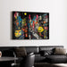 Maleri Street Art – Vibrance Urbaine | Plakat Farverig Stil Graffiti Pop Art