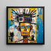 Maleri Street Art – Mekanisk Ansigt fra Gaden | Plakat Vægkunst i Pop Art Stil Basquiat
