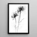 Sort-hvidt design maleri – Évanescence Florale | Plakat Minimalistisk Botanisk Elegant
