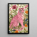 Maleri tiger - Tiger Rosa Blomstret