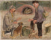 Conversation avec un chasseur - Tadeusz Makowski — visning af kunstværket