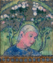 Tête de fille en fleurs - Tadeusz Makowski — visning af kunstværket