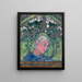 Tête de fille en fleurs - Tadeusz Makowski — indrammet kunstværk på væggen