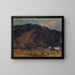 Vue d'un village sur fond de montagne - Tadeusz Makowski — indrammet kunstværk på væggen