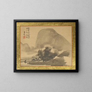 Tani Bunch - A House next to a Small Grove at the Shore in the Mist.webp