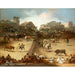 Reproduktion af maleriet af Tauromachie i en arena opdelt - Francisco de Goya