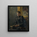 Portrait af en dame - Teodor Zemplényi — indrammet kunstværk på væggen