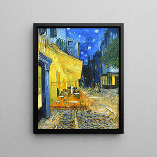 Cafe terrasse om aftenen - Vincent Van Gogh | Kunsttryk Maleri Vægdekoration plakat kopi