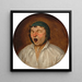 en mands hoved med åben mund - Pieter Brueghel den Yngre — vægpræsentation af kunstværket