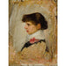 Reproduktion af maleriet af en modelhoved - John William Waterhouse
